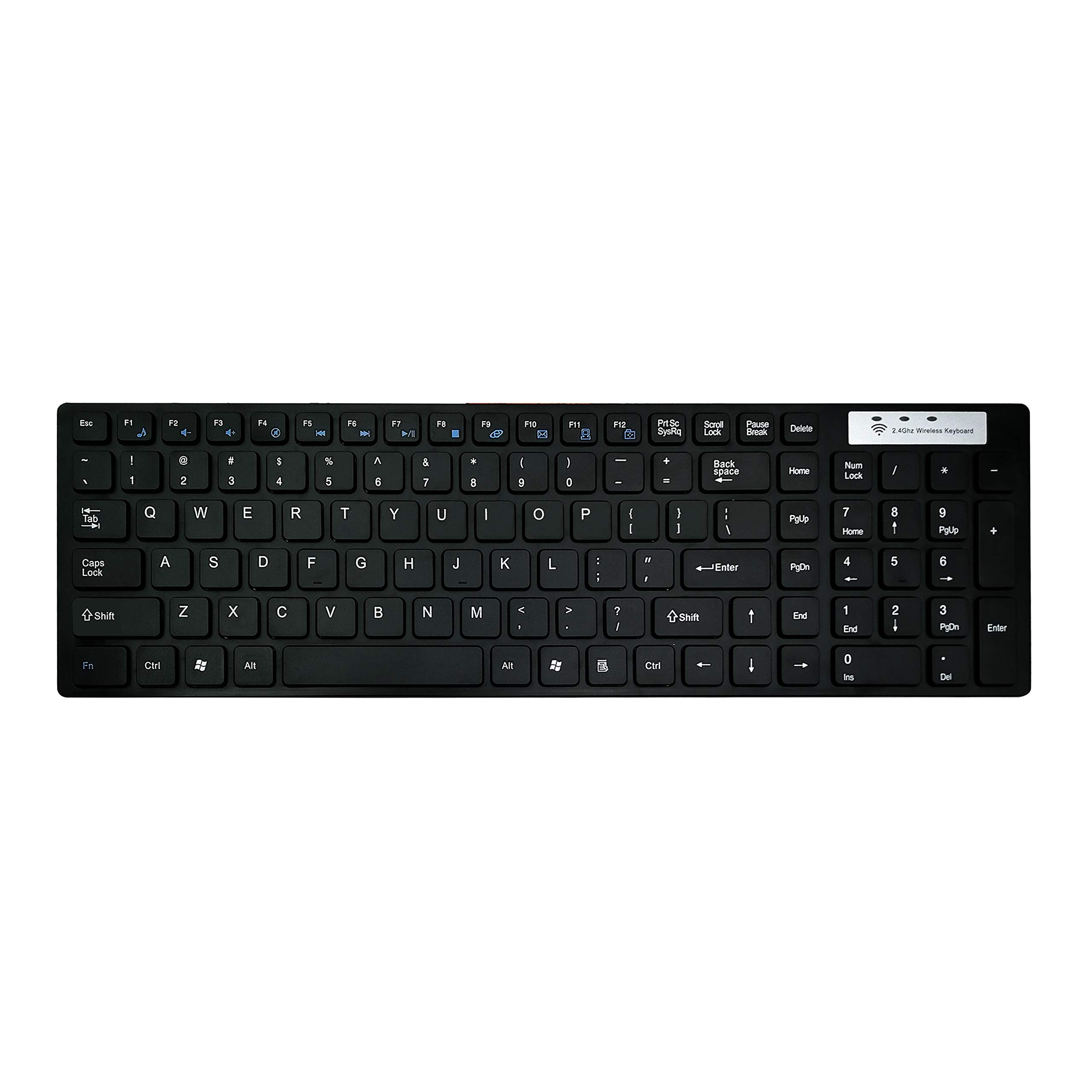 Supersonic SC-530KBM Ultra Thin Wireless Keyboard/Mouse Combo, Comfortable Typing, 15° Tilted Angle, 104 Keys, Auto Sleep, 2.4G Wireless Dongle, 33FT Range, Compatible with Android, Windows and Mac