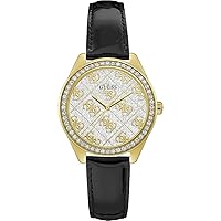 GUESS Watches Ladies Sugar Womens Analog Quartz Watch with Leather Bracelet GW0098L3