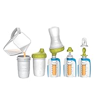 Kiinde Foodii Baby Food Maker System for Homemade Squeeze Pouches with Reusable Spouts, Spoons, Food Storage Pouch Starter Kit for Babies and Toddlers