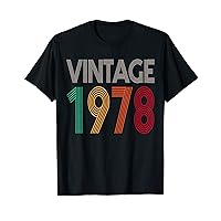 45th Birthday Men Women Vintage 1978 Retro 45 Years Old T-Shirt