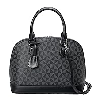 Crossbody Handbag for Women, Classic PU Leather Top Handle Dome Satchel Bag Shoulder Purse Tote Bag Ladies Handbags