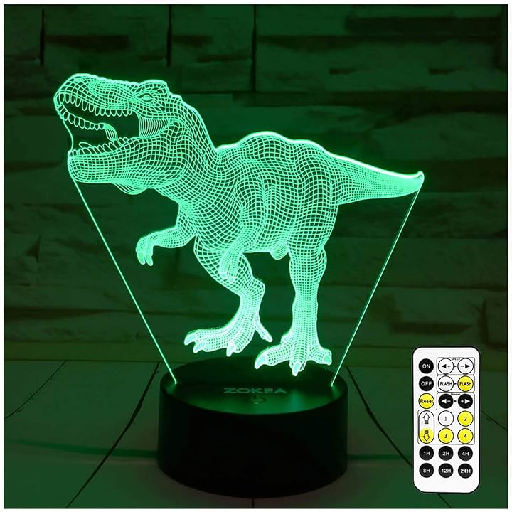 Details about   Dinosaur Night Light T-Rex 7Colors Changing Lamps USB Cable Toys Age 1-8Year Old 