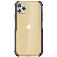Ghostek Cloak Clear Grip iPhone 11 Pro Max Case with Super Shock Absorbing Bumper Slim Fit Heavy Duty Protection and Wireless Charging Compatible Cover 2019 iPhone 11 Pro Max (6.5 Inch) - (Blue Gold)