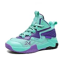 Kids Boys Basketball Shoes Lightweight Casual Sneakers Athletic Tennis Running Walking Shoe