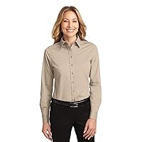 Port Authority Ladies Long Sleeve Easy Care Shirt 5XL Stone