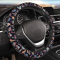 Mushroom Cute Steering Wheel Cover Non-Slip Auto Steering Wheel Protector Car Accessories Universal Fit 15 Inches for Men Women
