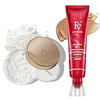 FV Waterproof Foundation with Translucent Setting Powder, Long Lasting & Matte Finish, Lightweight Foundation Makeup Set for Oily/Normal Skin, Pore Minimizer & Oil-Control, Toffee & Shimmer Sheer