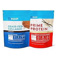 Equip Foods Collagen Powder Chocolate & Prime Protein Powder Vanilla