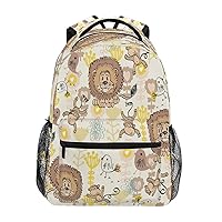 Backpack for 1th- 6th Grade Boy Girl,School Backpack Lion Toddler Bookbag Cartoon School Bag