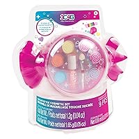 3C4G: Sugar Style Cosmetic Set - 9pcs, 4 Colors of Scented Lip Gloss & Eyeshadow Held in a Candy Shaped Container, Makeup Girls & Kids Ages 8+