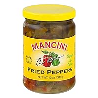 Mancini Packing Co Peppers, Fried, W/Onion, 12-Ounce (Pack of 6)