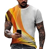 Men's Graphic Tees Print Casual Summer Tops Short Sleeve Shirts Vintage Tees Basic Crew Neck Sport Athletic Tshirt