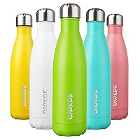 Insulated Water Bottles -17oz/500ml -Stainless Steel Water bottles, Sports water bottles Keep cold for 24 Hours and hot for 12 Hours,BPA Free water bottles,Green