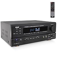 Wireless Bluetooth Power Amplifier System - 420W 5.1 Channel Home Theater Surround Sound Audio Stereo Receiver Box w/RCA, AUX, Mic w/Echo, Remote - for Subwoofer Speaker - Pyle PT588AB.6