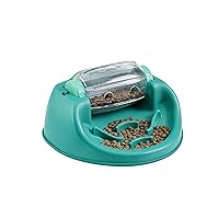 Nina Ottosson by Outward Hound Dog Spin N' Eat Interactive Dog Food Puzzle Slow Feeder, Level 2 Intermediate Dog Enrichment Toy, Green