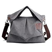Handbag, Shoulder Bag, Stylish, Women's Tote Bag, Women's Mother's Bag, Women's Vintage Canvas Handbag, Crossbody Tote Bag, Casual, Classic, Large Capacity, Satchel Wallet, Hobo Shoulder Work Briefcase, Popular, For Business Trips, Commutes, Commutes, Commutes, Travel, Business Trips, Job Hunting, Birthday Gift (Color: Gray, Size: Free Size)
