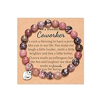 Coworker/Boss/Thank You Gifts for Women Natural Stone Beaded Bracelet for Female