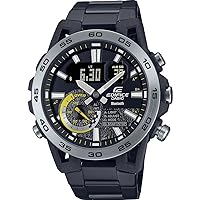 Casio Men's Analogue-Digital Quartz Watch with Stainless Steel Strap ECB-40DC-1AEF