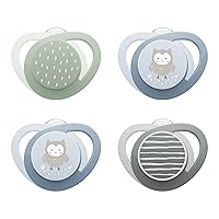 NUK Orthodontic Pacifier, 4-Pack, 0-6 Months