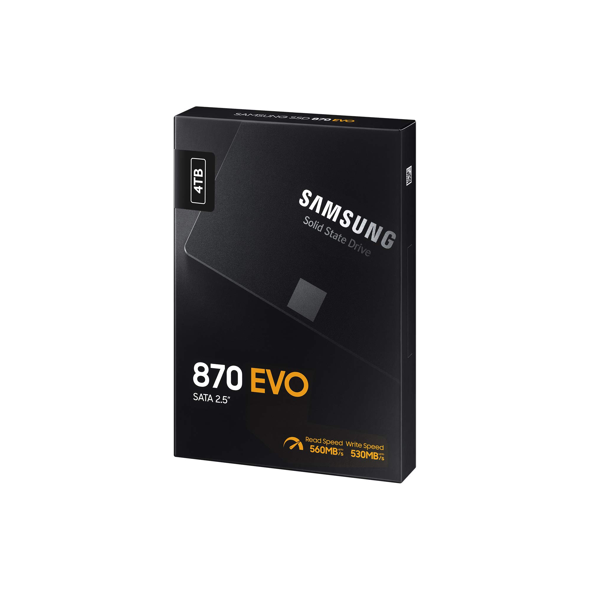 SAMSUNG SSD 870 EVO, 4 TB, Form Factor 2.5”, Intelligent Turbo Write, Magician 6 Software, Black