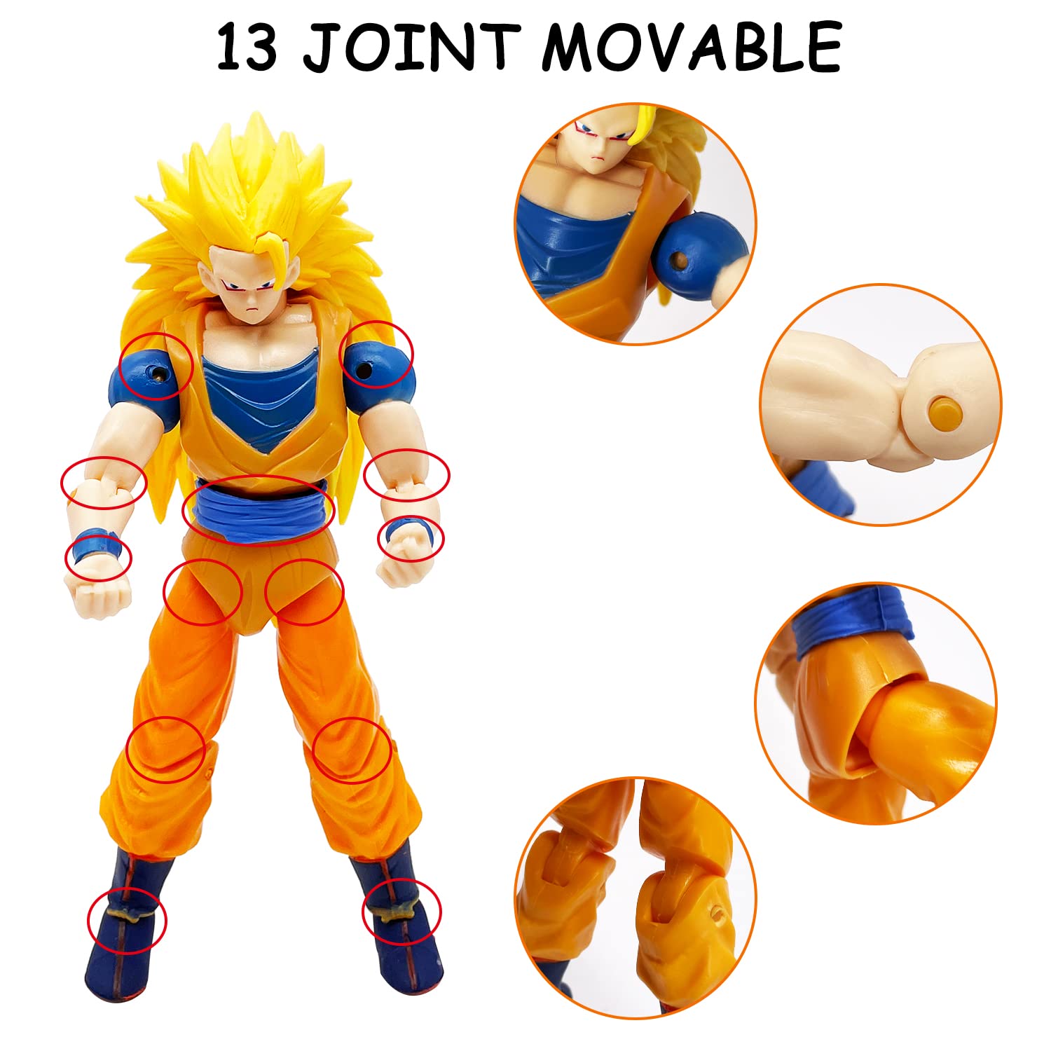 17CM Anime Figurine SHF Figuras Dragon Ball Z Son Goku Joint Moveable PVC  Action Figure Children Model Toy (Color: Orange) | Wish