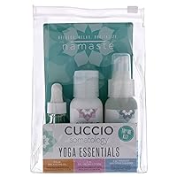 cuccio SOMATOLOGY Yoga Essentials Kit - All-In-One Calming, Hydrating, Cleansing Ritual - Energizing Bergamot Orange Oil - Balancing Chamomile Lotion - Yoga Mat Sani Spray Cleanser - 3 Pieces,16 Ounce