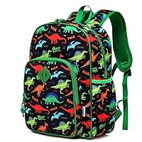 VASCHY Toddler Kids backpacks, Cute Lightweight Water Resistant Preschool Kindergarten Daypack SchoolBag Bookbag for Boys Green Dinos
