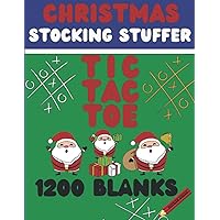 Puzzler Squad Christmas Stocking Stuffer Tic Tac Toe Blanks 1200: Pencil and Paper Game Naughts and Crosses, X's and O's, Tick Tac Toe Book of 1200 Blanks For Boys and Girls or a Gag Gift for Men