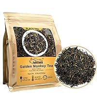 Golden Monkey Tea - Chinese Black Tea Loose Leaf - Fujian Tea Red with Gold Tips - Health Tea (8.8oz / 250g)