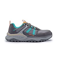 Women's Composite Toe Aero Trail Industrial Shoe, Grey/Teal, 4.5 Wide