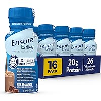 Enlive Meal Replacement Shake, 20g Protein, 350 Calories, Advanced Nutrition Protein Shake, Milk Chocolate, 8 Fl Oz (Pack of 16)