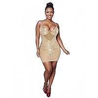 Sparkly Bodycon Dress for Women Sexy Party Night Out