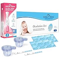 Easy@Home Ovulation Test Strips 30 Pack + 30 Cups + 3 Pregnancy Test Sticks