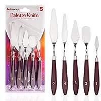 AebDerp 5pcs Big Palette Knife for Acrylic Painting Oil, Canvas Set Spatula  Shovel Paint Knives with Wooden Handle Artists Painting Tools