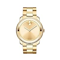 Movado Men's BOLD Metals Yellow Gold Watch with a Printed Index Dial, Gold (Model 3600258)