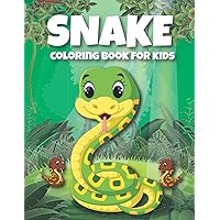snake coloring book for kids: fun and easy coloring book with 40 cute sankes illustrations to color for children,boys and girls Ages 2-4 4-8
