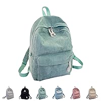Backpack Corduroy Cute Fashion Large Capacity Aesthetic Leisure Backpack Accessories (green)