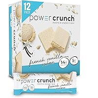 Bionutritional Research Group Power Crunch Protein Bar, French Vanilla Creme, 12 Count