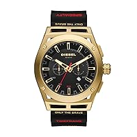 Diesel Timeframe Men's Dive-Inspired Sports Watch with Chronograph Display and Stainless Steel Bracelet or Silicone Band