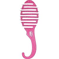 Wet Brush Shower Hair Brush Detangler - Exclusive Ultra-soft IntelliFlex Bristles - Minimizes Pain And Protects Against Split Ends and Breakage - Comb For Women, Men, Wet & Dry Hair - Pink Glitter