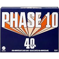 Mattel Games Phase 10 Card Game 40th Anniversary Edition, Family Game for Adults & Kids, Rummy-Style Play in Tin Storage Box