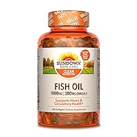 Fish Oil 1000 mg, Omega 3 Dietary Supplement, Supports Heart Health, 200 Softgels