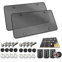License Plate Protector, 2024 New Unbreakable License Plate Covers, License Plate Frame with Screw Caps Cover Kit (Pack of 2)