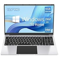 15.6 Inch Laptop Computer,Intel CeleronJ4105 Processor, 6GB DDR4, 256GB SSD Storage, FHD IPS Screen(1920 * 1200) ，Quad Core Windows 10 Laptop,Thin & Light Laptop 4000mAh Battery 2.4G/5G WiFi