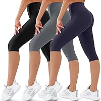 3 Pack High Waisted Tummy Control Biker Shorts for Women Workout Yoga Running Gym Athletic Spandex Booty Shorts