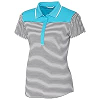 Cutter & Buck Women's Moisture Wicking UPF 50+ Cap Sleeve Stretch Polo Shirt