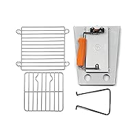 76356 Collapsible Camping Grill and Chimney Starter, Metallic
