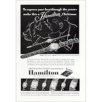 1952 Hamilton Watch: Express Your Love Through The Years, Hamilton Watch Company Print Ad