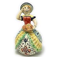 CERAMICHE D'ARTE PARRINI- Italian Ceramic Doll Small Decorated Geometric Hand Painted Made in ITALY Tuscan Art Pottery