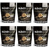 Sukrin Gold - Natural Brown 1:1 Sugar Substitute with Erythritol and Stevia, Zero Calorie Sweetener for Keto and Low Carb Diets, Vegetarian, Baking, Non GMO, 1.1 lb Bag (6 Pack)